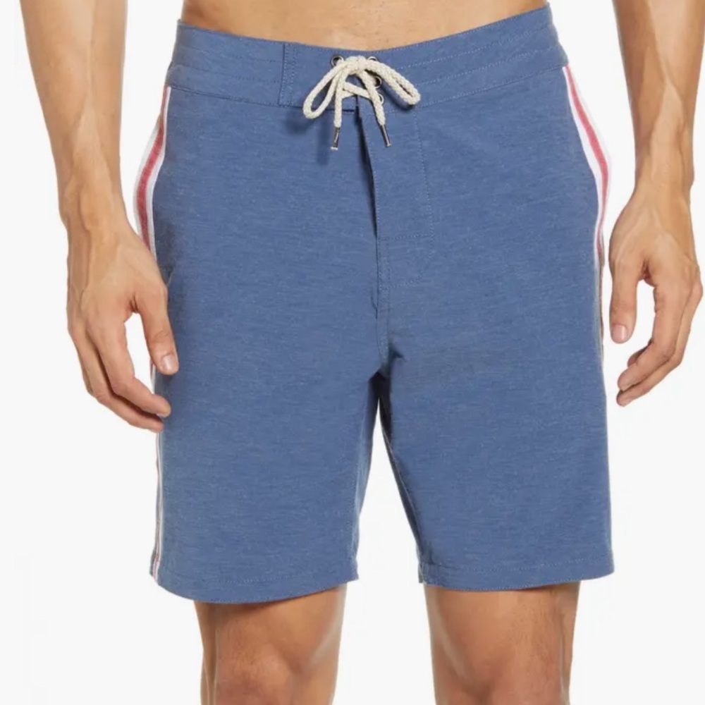 Faherty Men’s Retro Surf Stripe Board Shorts